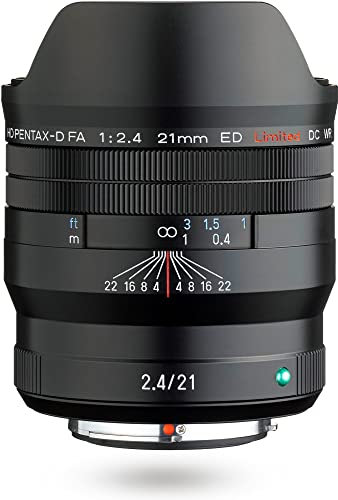 HD PENTAX-D FA 21mmF2.4ED Limited DC WR Black grandangolare obiettivo primario, Per l'uso con full frame DSLR lenti limitate, barilotto obiettivo in alluminio lavorato, Nero