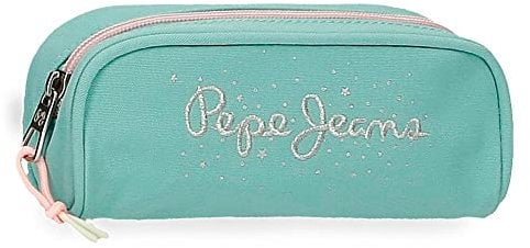 Pepe Jeans Jane Federmäppchen, Blau, 18 x 7 x 5 cm, Polyester