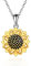 925 Sterling Silber Sonnenblume Kette Golden Blume Anhänger Halskette Goldschmuck für Damen Mädchen