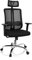 hjh OFFICE 719221 Bürostuhl ZH 200 Drehstuhl mit ergonomischer Rückenlehne, Kopfstütze verstellbar, Stoff/Netzstoff Schwarz