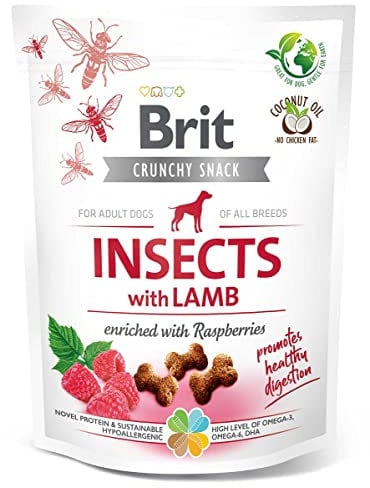 Brit Dog Crunchy Snack INSEKT | Hundesnack 200g Beutel (Lamm)