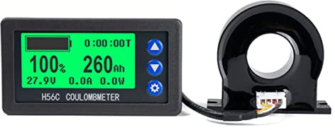 Battery Monitor Hall Coulomb Meter DC 8-100V 200A Lifepo4 Lead-Acid - Capacity Display