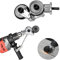 NS juvyig Electric Drill Plate - Metal Shear - Nibbler Drill Attachment Drill Shears, Multipurpose Electric Drill Shears Cutter,Double Cutting Head Sheet Safe for Metal Cutting (Universal)