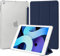 4UBonLife Hülle für iPad 6./5. Generation 9,7 Zoll 2018 2017, auch für iPad Air 1/2, Schlanke Ständer Schutzhülle mit Hart PC Transluzente Rückseite Schale, Stoßfeste Smart Case Cover, Dunkelblau