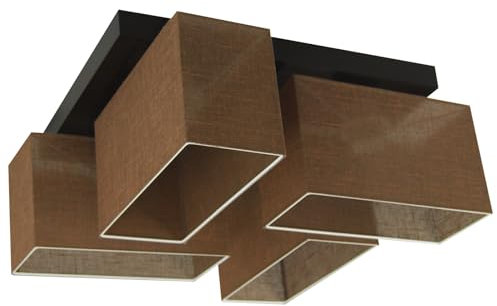 alfalux Deckenlampe LED Deckenleuchte Leuchte Lampe Wohnzimmerlampe Schlafzimmerlampe 4 Flammig Holz Kinderzimmer Wohnzimmer Schlafzimmer Badezimmer Küche Deckenleuchten JLS41BRD