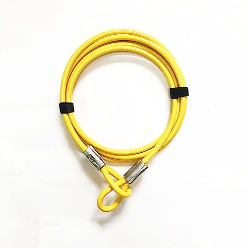 Vascer Cable de seguridad antirrobo de acero galvanizado trenzado comercial resistente con extremos en bucle. Herramientas de construcción, remolques, motocicleta, escalera, cortacésped, puerta, patio