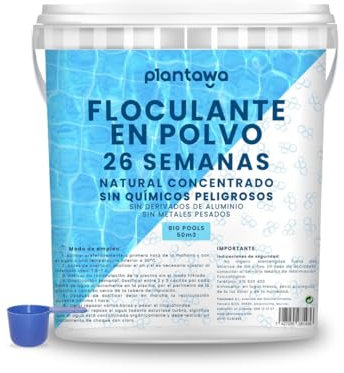 PLANTAWA Floculant Piscine en Poudre 24 semaines | clarifiant Piscine Efficace Contre Eau Trouble | floculant pour Piscine sans métaux Lourds | Action Longue durée