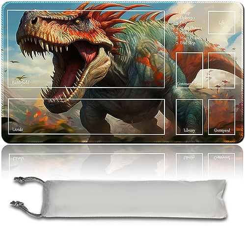 MPLR BOARD GAME Gishath, Sun's Avatar - Brettspiel MTG Spielmatten+Kostenlose wasserdichte Bag,Stitched Edges,Smooth Rubber Surface,MTG PlayMat with Zones(An original MTG Playmat)
