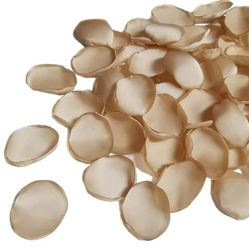 ulafbwur Artificial Petal Fake Rose Petal Photography Props Wide Applications Non-fading Practical Silk 200Pcs Champagne