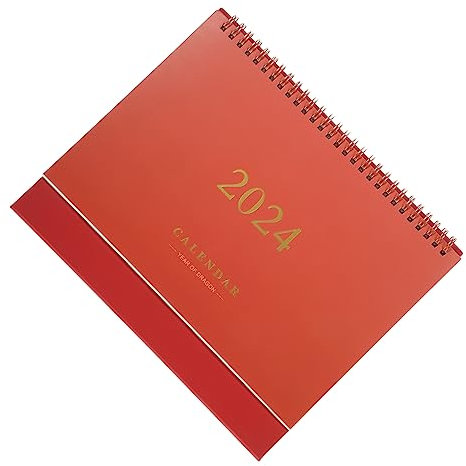 Lurrose Tischkalender Groß Stehender Desktop Kalender Aus Papier Langlebig Reißfest Für Büro Schule Studenten Und Tägliche Planung Dekorativer Planer Für Schreibtisch Und Zuhause