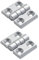 Bisagras para muebles, 2 piezas de perfil de aleación de aluminio grueso para maquinaria industrial, gabinete de distribución, bisagras de metal, 50 x 40 x 6 mm, color blanco