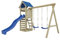 Outgarden Spielturm Klettergerüst Easy aus KDI-Holz | Spielhaus mit blauer Rutsche & Doppel-Schaukel | Sandkasten, Leiter & Kletterwand | Outdoor Stelzenhaus für Kinder und Garten | 327 x 327 x 258 cm