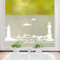 Wandtattoo Loft Sichtschutzfolie Fenster mit Leuchturm Warnemünde Motiv, Maritime Fensterfolie Blickdicht, Milchglasfolie selbstklebend, Maritime Fensterdeko, Fenster Dekoration, Fenster Klebefolie