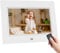 Digitaler Bilderrahmen 7 Zoll, HD IPS Bildschirm Elektronischer Bilderrahmen mit Fernbedienung Foto/Video/Musik/Kalender Unterstützung USB SD Karte (Weiß)