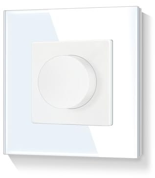 LIAONFOY Interruptor Conmutador de Atenuación Táctil Pared Normal Blanco