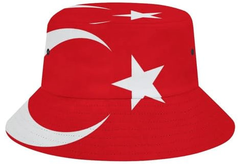 Fischerhut Mit Nationalflagge Der Republik Türkei – Fischerhut Mit Türkischer Flagge Für Jungen, Mädchen, Studenten, Faltbare Hüte, Neuheit, Flagge, Outdoor-Kappe, Sonnenschutzhüte, Wie Abgeb