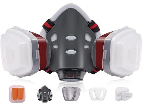 TOCADO Half Face Cover Half Respirаtor Face Cover,for Paint, Dust and Formaldehyde, Sanding, Polishing,Spraying,Against Dust,Chemicals