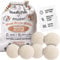 WoollyPals - Bolas de lana para secadora (paquete de 6, tamaño XL), 100% lana orgánica de Nueva Zelanda, sostenible y ecológica, seca 1,000 cargas, reemplaza las hojas de secadora, reduce la