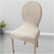 Housses de chaise avec dossier rond couleur unie 1/2/3/4 pièces housses de chaise pour chaises de table spéciales sans accoudoirs pieds en bois massif housses de chaise latérales ovales,4PCS,A