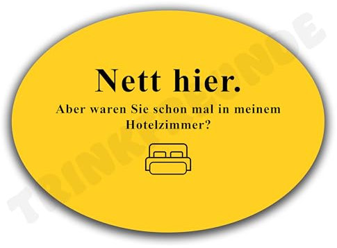 50x Nett Hier Hotelzimmer Malle Accessoires Sticker Mallorca Lustige Aufkleber Festival Party Agrar