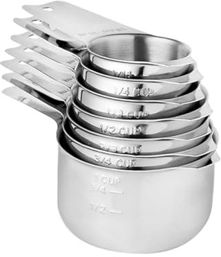 Ciieeo Juego De 7 Tazas Medidoras De Acero Inoxidable Vaso Medidor Utensilios De Cocina