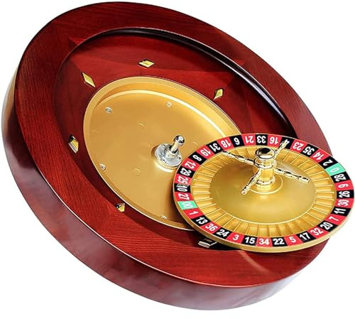 Casino Grade Deluxe Hochglanz-Roulette-Rad-Set mit Präzisionslagern – perfekt für Spieleabend oder Club-Party – Roulette-Rad-Set aus Holz