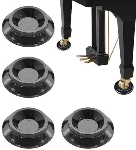 Buhygn Grand Piano Caster Cups - Wheels Caster Cups Anti-Noise Foot Pad - Piano Caster Pads Shockproof Piano Wheels Floor Protectors for Grand Pianos Furniture