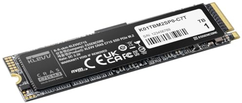 KLEVV CRAS C715 SSD 1TB, M.2 NVMe 2280, PCIe Gen3x4 Internal Solid State Drive, Up to 3200MB/s Data Transfer Speed, High-Performance Storage Solution