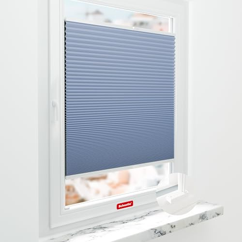 Schuette® Wabenplissee mit Bohren ● Blackout x Honey ● Ocean Drive (Hellblau) ● 70x200cm (Breite x Höhe) ● Suprafix Halterungen Mit Bohren ● Bequeme Montage