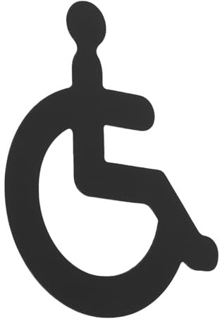 HYTROVE Titel Kreatives Wandtattoo Für Toiletten Behindertenschild Für Rollstuhlfahrer Elegantes Schild Für Öffentliche Badezimmer Und Aufzüge