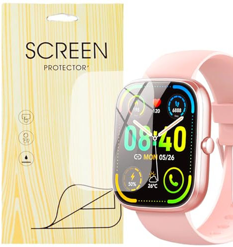 PDSSDM [6 Pièce Films Protecteurs] Doux Protection Films de protection d'écran Compatible pour Smartwatch taopodo Montre Connectée Homme Femme 1.91 T60