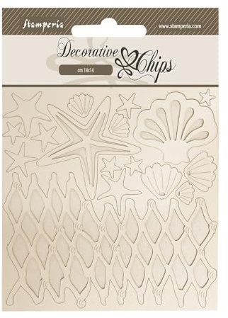 Stamperia SCB262 Decorative Chips, Brown, 14 x 14 x 0,1 cm