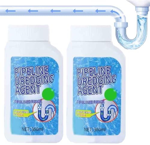 Potente agente di dragaggio per tubi,Disincrostatore Di Scarichi,Agente di dragaggio per scarichi lavandini e condotte,Per strumento di pulizia delle condotte del bagno della cucina (2 pezzi)