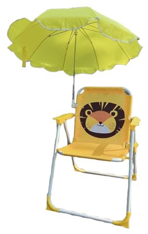 XIAOXIAOYU Silla de playa con sombrilla, silla plegable de jardín camping con estivale - Asiento al aire libre resistente al desgaste para jardín piscina de picnic de viaje