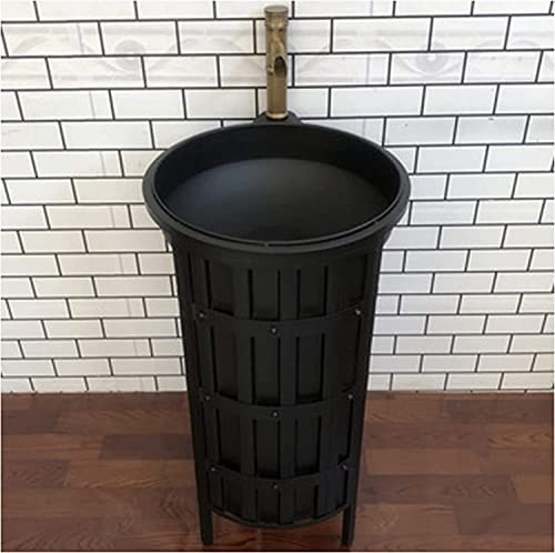 Meuble sous-Vasque pour hôtel, Meuble sur Pied, Style A (Bronze avec Miroir) (Noir sans Miroir)
