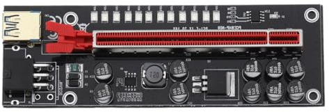 YIXANNX PCI E 4 Loch LED Grafikkarten Erweiterungs Grafikkarten Mehrfach geschirmter Kabel Extender Adapter mit Befestigungsschnalle, Nr.02
