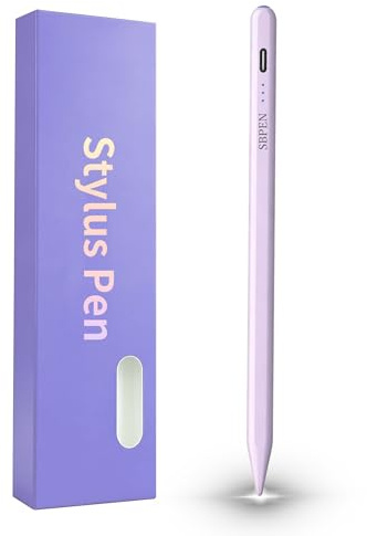 Stylus Pen Android Tablets for Fire Max 11，Fire HD 10，Fire HD 8 Tab Pencil Touch Screen，Accurate，One-Click Power On/Off,+2Nibs&Long Battery Life (PURPLE)