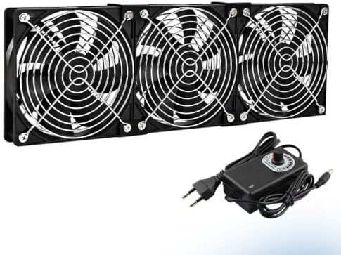 Zogxyc Ventilateur PC 120mm, Ventilateurs de boîtier 12 V/3000 RPM | Ultra Silencieux avec Contrôleur de Vitesse, Ventilateurs pour PC, Ordinateur Portable, TV, Radio, Routeur, Paquet Triple