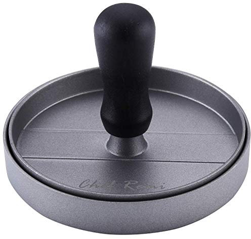 Chef Remi Prensa de Hamburguesas Antiadherente - Valorado como el Mejor Accesorio para Parrilladas – El Accesorio Parrilla o el Regalo para maridos Y Padres