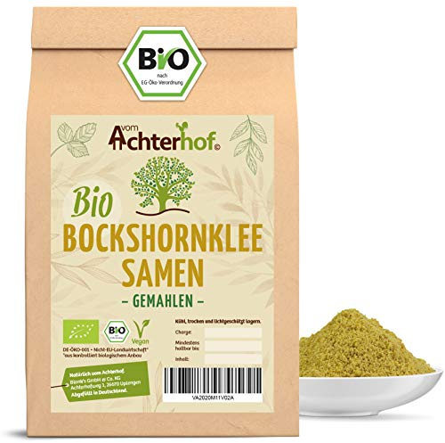 Bockshornklee gemahlen BIO (500g) | Bockshorn-Tee| Bockshornkleesamen Pulver | Ideal als Tee oder Gewürz | Fenugreek Seeds Powder Organic