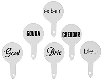 Premier Housewares Set Of Six Cheese Markers | Stoneware Labels