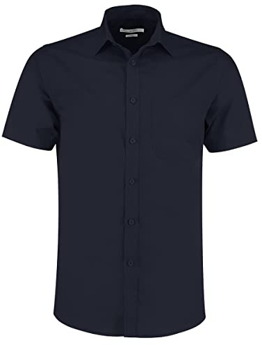Kustom Kit Men's Men's Poplin Shirt Business Shirt, Blue (Dark Navy KK141-DKN-22), 54 (Manufacturer Size: 22)