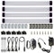 AlBOO Under Cabinet Kitchen Light - Wired LED Dimmable Warm White, 28cm Cupboard Light 12V Plug-in With Mains, Ultra Thin Fixture for Counter Display - 4 Pack