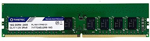 Timetec Hynix IC 16GB KIT (2x8GB) DDR4 2400 MHz PC4-19200 Ungepufferter ECC 1,2 V CL17 1Rx8 Single Rank 288 Pin UDIMM Server-Speicher-RAM-Modul-Upgrade
