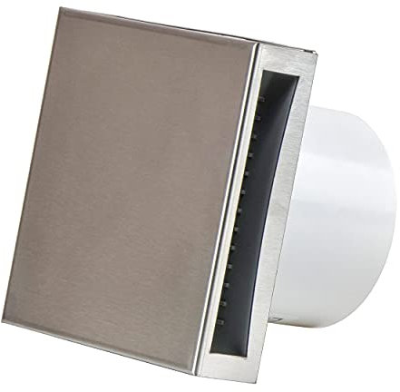 Steinberg14 Ø 100mm BadLüfter Fan mit Feuchtesensor und einstellbarer Nachlaufzeit - Edelstahl Front - für effiziente Belüftung - 3 Jahre Garantie