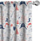 ABAKUHAUS Pirates Vorhänge, Gardinen, Hand Drawn Sailor Theme, Fensterbehandlungen für Wohnzimmer Schlafzimmer Dekor, 2 Stück 75 cm b x 245 cm h, Scarlet Marine-Blau-Weiß