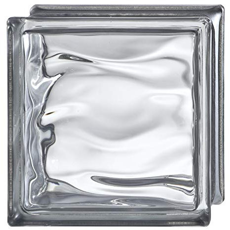 Bloque de vidrio Bormioli Rocco Agua Reflejos Antracita | cm 19x19x8 | Unidad de venta 1 caja de 6 pzas