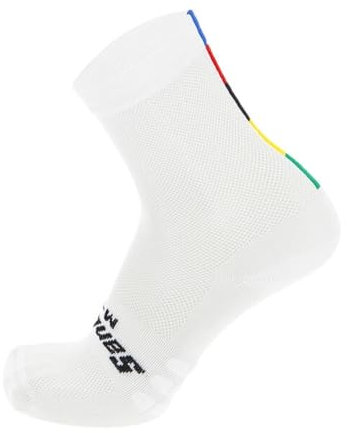 Santini Calze Estive Ciclismo Uomo (M-L, BIANCO)