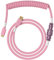 Glorious Gaming Premium Coiled Keyboard Cable - Gold Plated USB-A (PC) to USB-C (Keyboard), Tangle Resistant, Double Braided Sleeving for Peak Durability, 5-Pin Aviator Mid-Connection - Pixel Pink