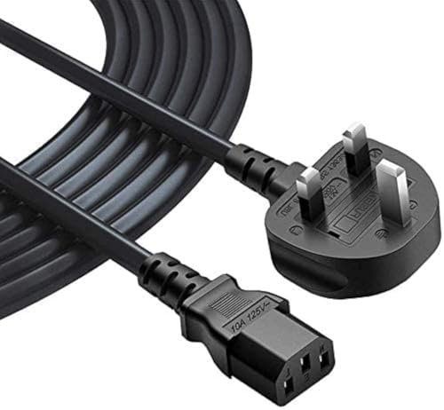 Mains Power Lead Cable Cord For Marshall Fender AMP Amplifier Guitar - 2M Long(COMES WITH REUSABLE CABLE TIE)